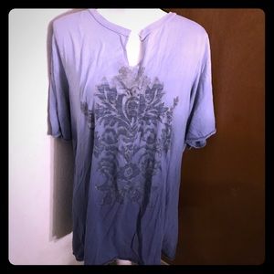 Sz 26/28 Keyhole Print Avenue Top